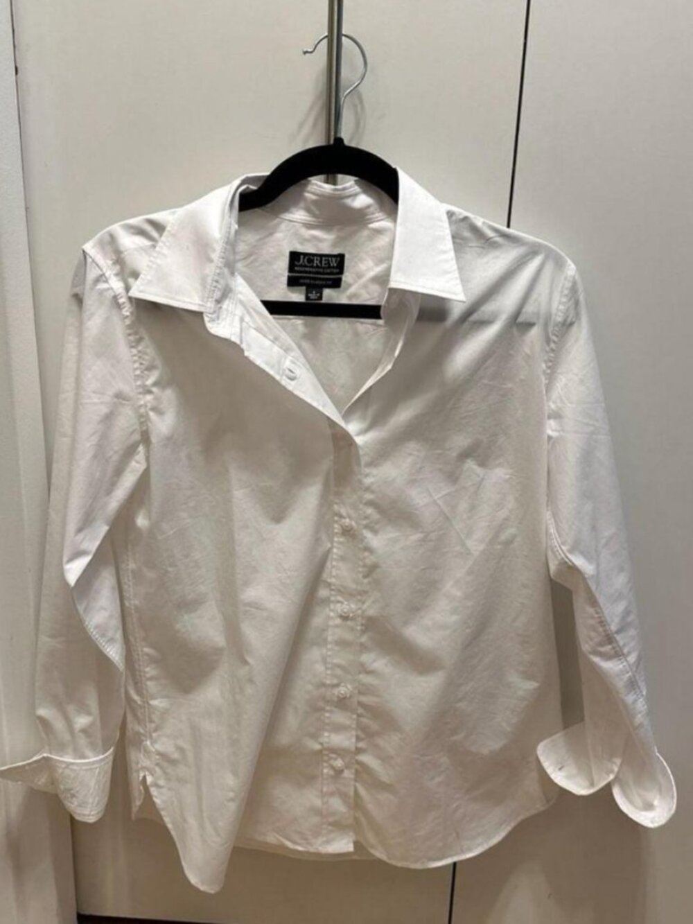 J.Crew Women's Jules Classic Fit Regenerative Cotton Shirt in White